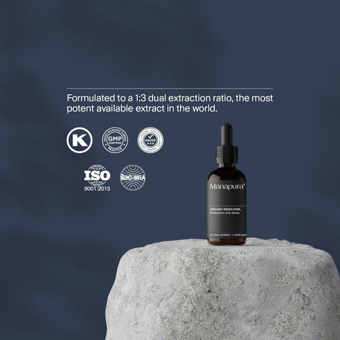 Organic Reishi by Manapura | The Best, Pure, Clinical-Grade Longevity & Nootropic Supplements | Free Shipping