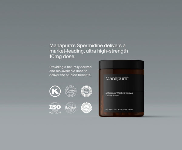 Natural Spermidine by Manapura | The Best, Pure, Clinical-Grade Longevity & Nootropic Supplements | Free Shipping