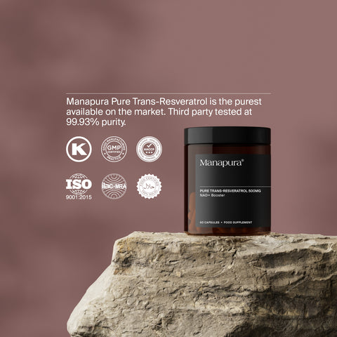 NMN and Trans-Resveratrol by Manapura | The Best, Pure, Clinical-Grade Longevity & Nootropic Supplements | Free Shipping